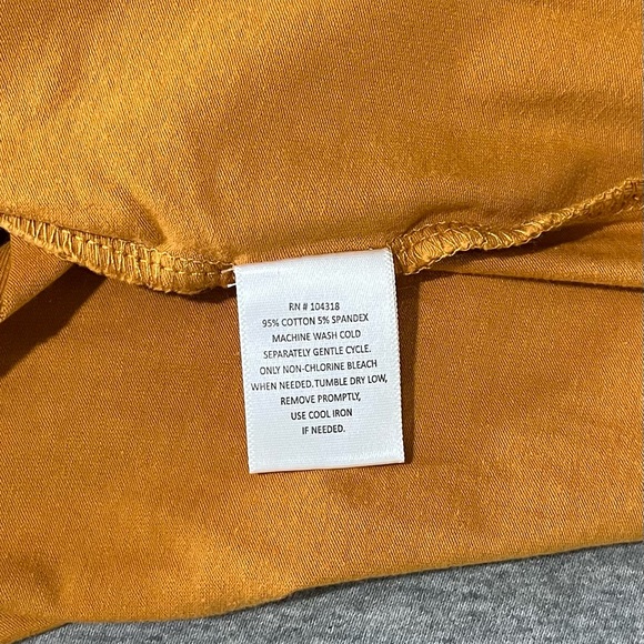 🧡 Derek Heart Dress~Women’s Sm~Golden Orange Color~Ripped Details~Curved Hem - Picture 8 of 8